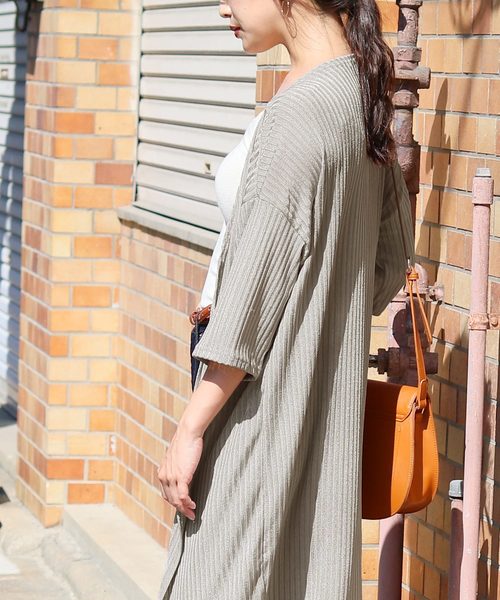 reca(レカ)の「ゆるテロロングカーディガン(カーディガン/ボレロ・レディース・グレー系その他/ベージュ/カーキ/ネイビー・FREE)」の15枚目の写真