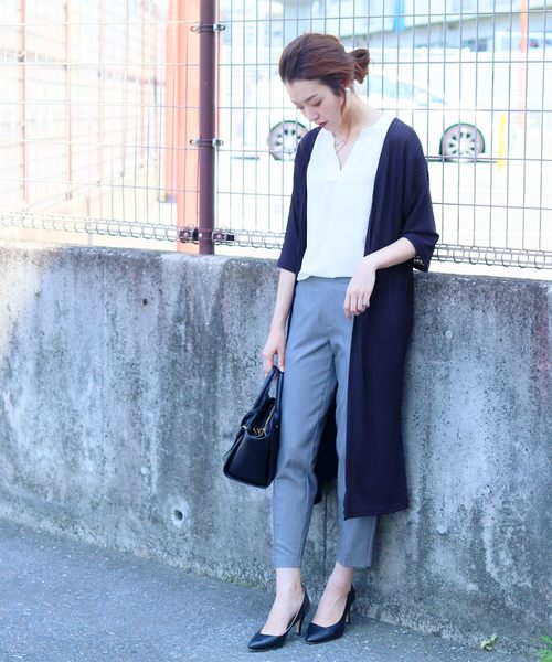 reca(レカ)の「ゆるテロロングカーディガン(カーディガン/ボレロ・レディース・グレー系その他/ベージュ/カーキ/ネイビー・FREE)」の18枚目の写真