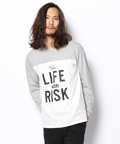 WEGO(ウィゴー)の「WEGO/バイカラーロゴTee(Tシャツ/カットソー・メンズ・レッド/ネイビー/杢グレー・MEDIUM/LARGE)」の2枚目の写真