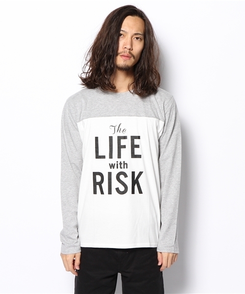 WEGO(ウィゴー)の「WEGO/バイカラーロゴTee(Tシャツ/カットソー・メンズ・レッド/ネイビー/杢グレー・MEDIUM/LARGE)」の4枚目の写真