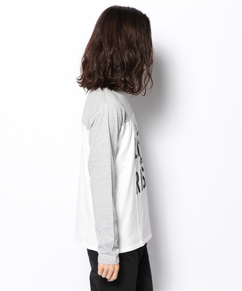 WEGO(ウィゴー)の「WEGO/バイカラーロゴTee(Tシャツ/カットソー・メンズ・レッド/ネイビー/杢グレー・MEDIUM/LARGE)」の5枚目の写真