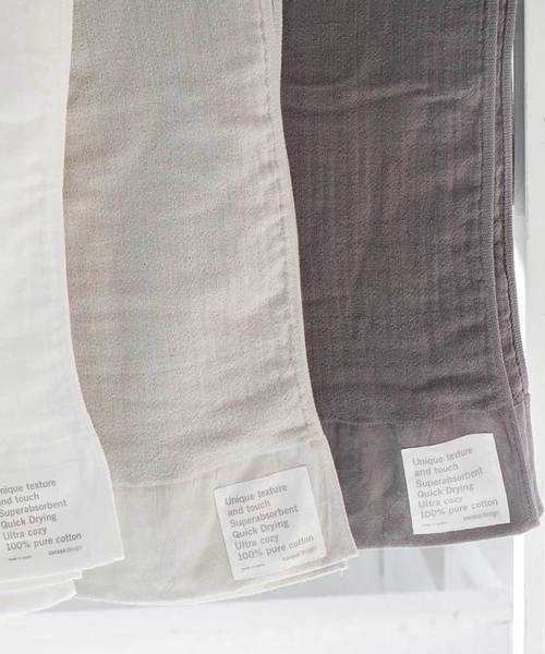 sarasa design（サラサデザイン）の「b2c 泉州 本晒しガーゼ ハーフケット｜90×160cm（寝具・レディース・ホワイト/チャコールグレー/ライトグレー・ONE SIZE）」の6枚目の写真