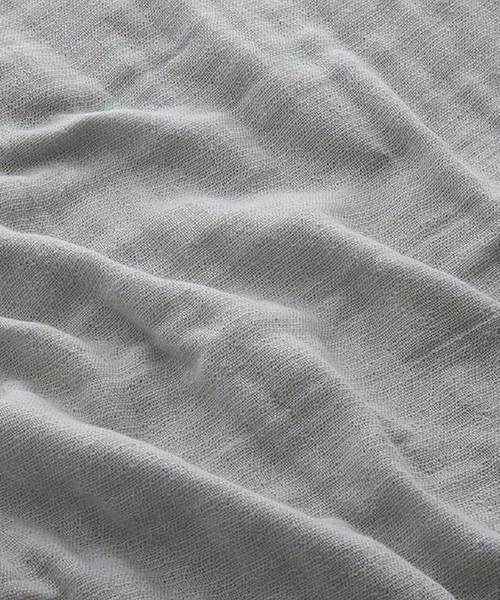 sarasa design（サラサデザイン）の「b2c 泉州 本晒しガーゼ ハーフケット｜90×160cm（寝具・レディース・ホワイト/チャコールグレー/ライトグレー・ONE SIZE）」の9枚目の写真