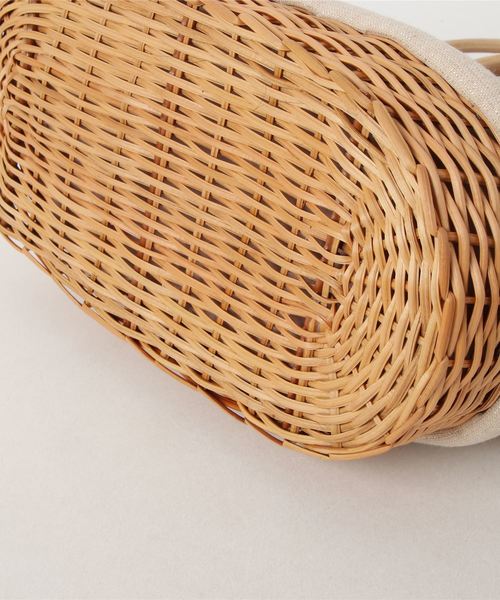 INTERPLANET(インタープラネット)の「パールラタンBAG(かごバッグ・レディース・カーキ/サンドベージュ/オフホワイト/ベージュ・フリー/FREE)」の17枚目の写真