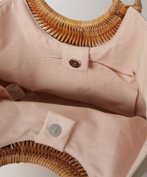 INTERPLANET(インタープラネット)の「パールラタンBAG(かごバッグ・レディース・カーキ/サンドベージュ/オフホワイト/ベージュ・フリー/FREE)」の18枚目の写真