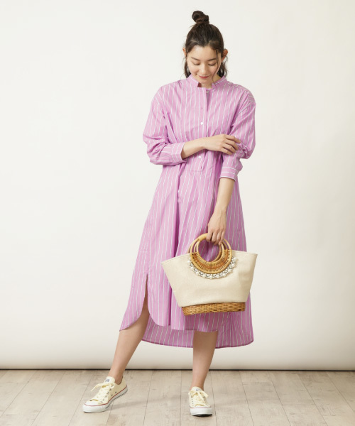 INTERPLANET(インタープラネット)の「パールラタンBAG(かごバッグ・レディース・カーキ/サンドベージュ/オフホワイト/ベージュ・フリー/FREE)」の20枚目の写真