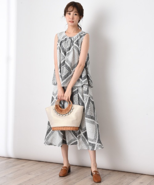 INTERPLANET(インタープラネット)の「パールラタンBAG(かごバッグ・レディース・カーキ/サンドベージュ/オフホワイト/ベージュ・フリー/FREE)」の11枚目の写真