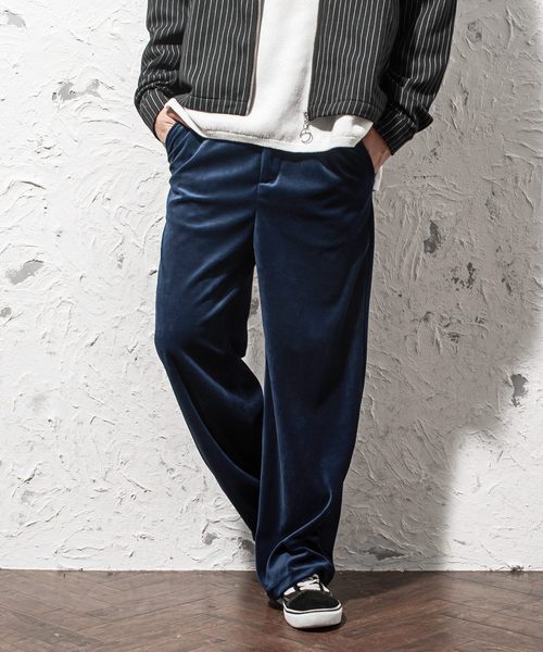 MinoriTY(マイノリティ)の「ワイドパンツ/ベロア(その他パンツ・メンズ・ブラック/ベージュ/パープル/ネイビー/ブラウン/グリーン/ワイン/チャコール・M/L/XL)」の6枚目の写真