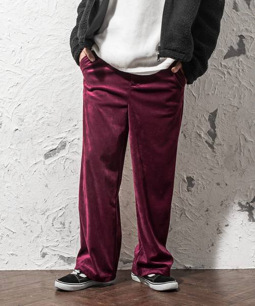 MinoriTY(マイノリティ)の「ワイドパンツ/ベロア(その他パンツ・メンズ・ブラック/ベージュ/パープル/ネイビー/ブラウン/グリーン/ワイン/チャコール・M/L/XL)」の8枚目の写真
