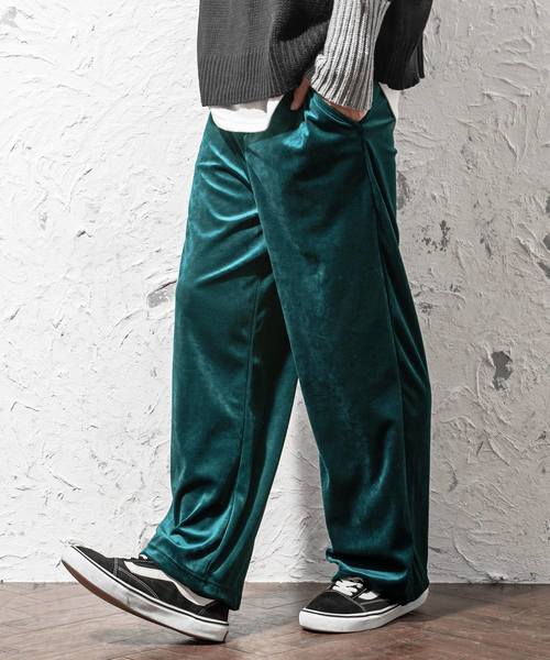 MinoriTY(マイノリティ)の「ワイドパンツ/ベロア(その他パンツ・メンズ・ブラック/ベージュ/パープル/ネイビー/ブラウン/グリーン/ワイン/チャコール・M/L/XL)」の5枚目の写真