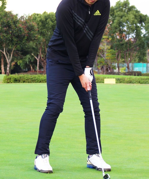 TopIsm（トップイズム）の「裏シャギーフリース ダウン スキニー ゴルフパンツ ゴルフウェア メンズ（ゴルフグッズ・メンズ・ブラック/ネイビー/カーキ/キャメル/グレー系カモフラージュ/チャコールグレー/ライトグレー/カモフラージュ/ホワイト×ブラック・LL/M/L/3L）」の10枚目の写真