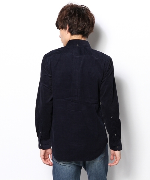 ADAM ET ROPE'（アダムエロペ）の「コーデュロイ ボタンダウンシャツ（シャツ/ブラウス・メンズ・モスグリーン/ホワイト系その他/サックスブルー/ネイビー・LARGE/MEDIUM）」の7枚目の写真