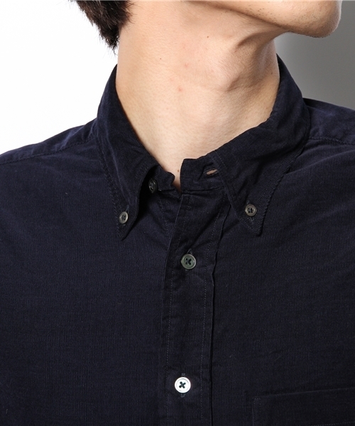 ADAM ET ROPE'（アダムエロペ）の「コーデュロイ ボタンダウンシャツ（シャツ/ブラウス・メンズ・モスグリーン/ホワイト系その他/サックスブルー/ネイビー・LARGE/MEDIUM）」の8枚目の写真