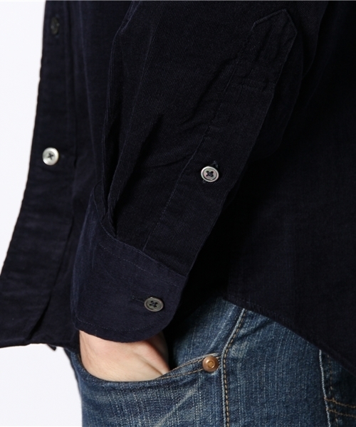 ADAM ET ROPE'（アダムエロペ）の「コーデュロイ ボタンダウンシャツ（シャツ/ブラウス・メンズ・モスグリーン/ホワイト系その他/サックスブルー/ネイビー・LARGE/MEDIUM）」の11枚目の写真