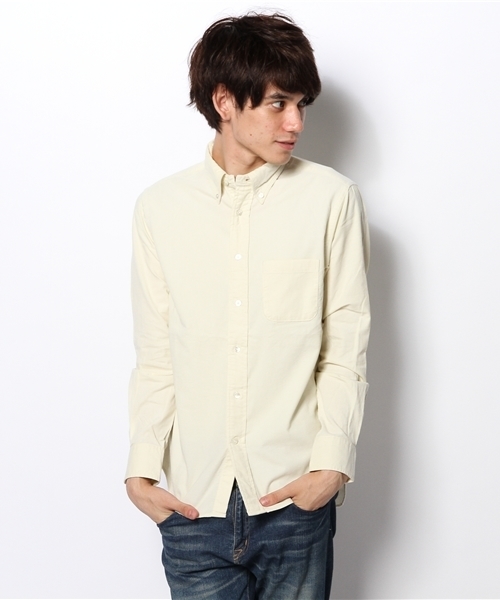 ADAM ET ROPE'（アダムエロペ）の「コーデュロイ ボタンダウンシャツ（シャツ/ブラウス・メンズ・モスグリーン/ホワイト系その他/サックスブルー/ネイビー・LARGE/MEDIUM）」の13枚目の写真