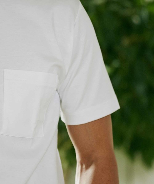 MEN'S BIGI（メンズビギ）の「【マーキュリー加工】ポンチTシャツ（Tシャツ/カットソー・メンズ・ホワイト/ブラック/ダークネイビー・S/M/L）」の12枚目の写真