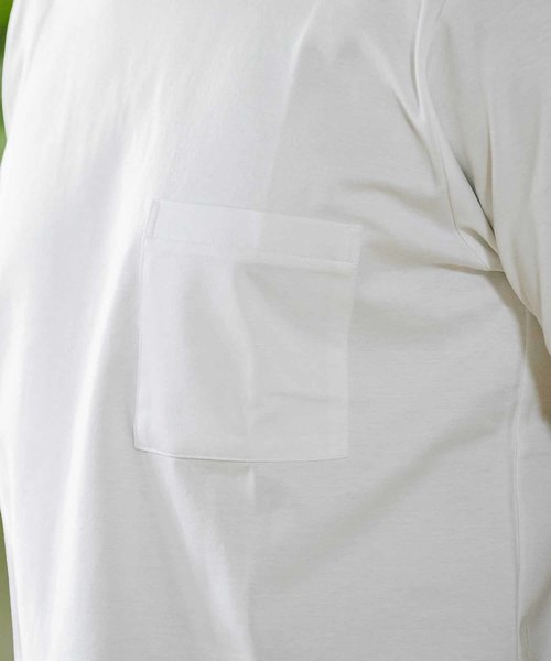 MEN'S BIGI（メンズビギ）の「【マーキュリー加工】ポンチTシャツ（Tシャツ/カットソー・メンズ・ホワイト/ブラック/ダークネイビー・S/M/L）」の15枚目の写真