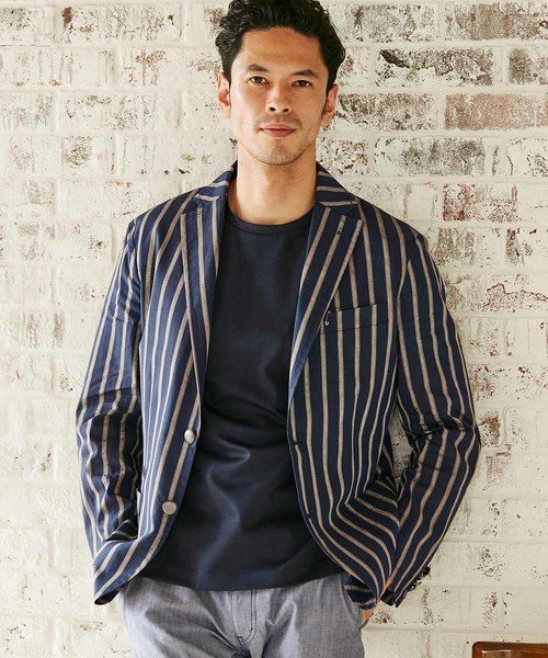 MEN'S BIGI（メンズビギ）の「【マーキュリー加工】ポンチTシャツ（Tシャツ/カットソー・メンズ・ホワイト/ブラック/ダークネイビー・S/M/L）」の17枚目の写真