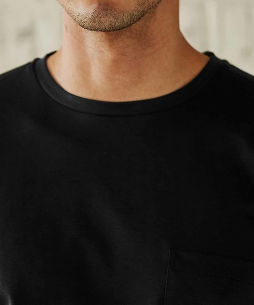 MEN'S BIGI（メンズビギ）の「【マーキュリー加工】ポンチTシャツ（Tシャツ/カットソー・メンズ・ホワイト/ブラック/ダークネイビー・S/M/L）」の19枚目の写真