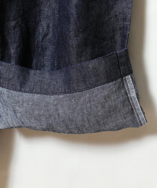 coen（コーエン）の「フレンチリネンデニムワイドパンツ（デニムパンツ・レディース・ネイビー/コバルトブルー・SMALL/MEDIUM/LARGE）」の10枚目の写真