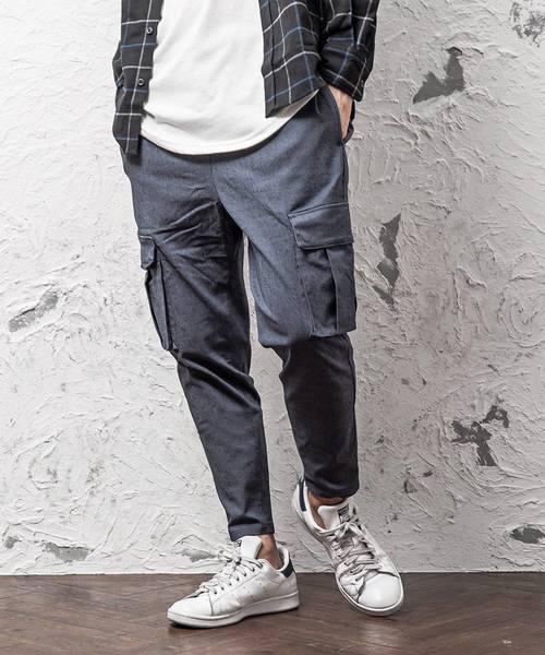 MinoriTY（マイノリティ）の「ストレッチサルエルカーゴテーパードパンツ（その他パンツ・メンズ・ブラック/オリーブ/ブルー系その他・M/L）」の3枚目の写真