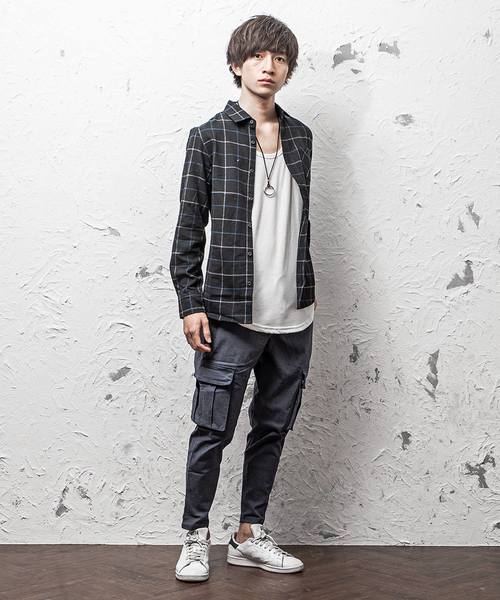 MinoriTY（マイノリティ）の「ストレッチサルエルカーゴテーパードパンツ（その他パンツ・メンズ・ブラック/オリーブ/ブルー系その他・M/L）」の4枚目の写真