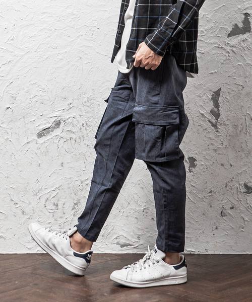 MinoriTY（マイノリティ）の「ストレッチサルエルカーゴテーパードパンツ（その他パンツ・メンズ・ブラック/オリーブ/ブルー系その他・M/L）」の11枚目の写真