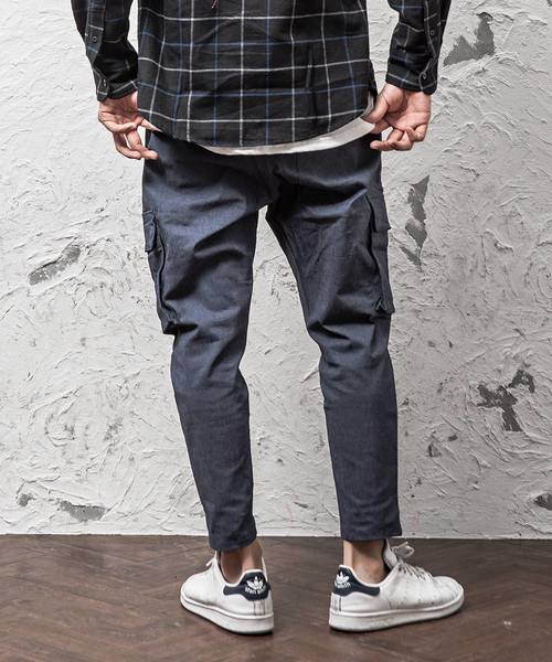 MinoriTY（マイノリティ）の「ストレッチサルエルカーゴテーパードパンツ（その他パンツ・メンズ・ブラック/オリーブ/ブルー系その他・M/L）」の7枚目の写真