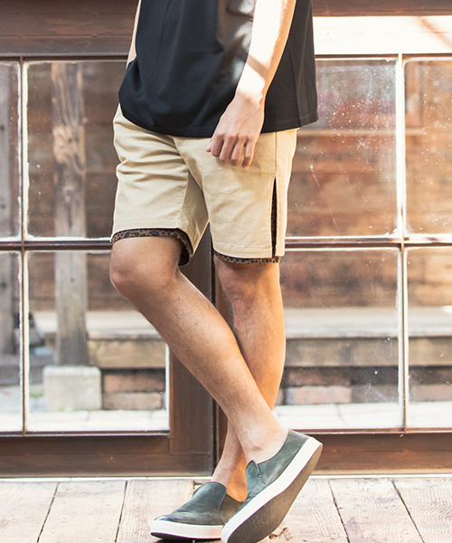 CAMBIO(カンビオ)の「mp6858-Pattern Layered Shorts ショーツ(その他パンツ・メンズ・ブラック/ベージュ/オリーブ/ネイビー・S/M/L)」の2枚目の写真