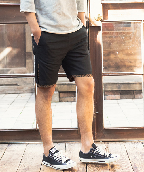 CAMBIO(カンビオ)の「mp6858-Pattern Layered Shorts ショーツ(その他パンツ・メンズ・ブラック/ベージュ/オリーブ/ネイビー・S/M/L)」の1枚目の写真