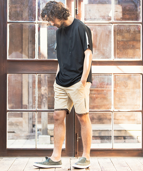 CAMBIO(カンビオ)の「mp6858-Pattern Layered Shorts ショーツ(その他パンツ・メンズ・ブラック/ベージュ/オリーブ/ネイビー・S/M/L)」の16枚目の写真
