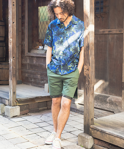 CAMBIO(カンビオ)の「mp6858-Pattern Layered Shorts ショーツ(その他パンツ・メンズ・ブラック/ベージュ/オリーブ/ネイビー・S/M/L)」の19枚目の写真
