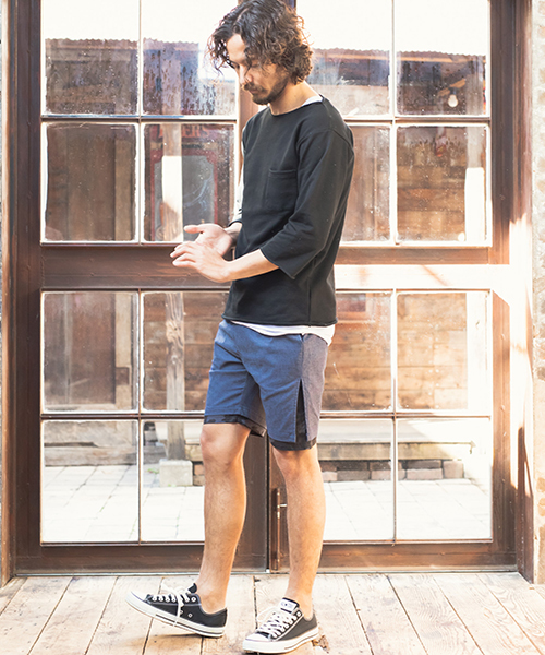 CAMBIO(カンビオ)の「mp6858-Pattern Layered Shorts ショーツ(その他パンツ・メンズ・ブラック/ベージュ/オリーブ/ネイビー・S/M/L)」の13枚目の写真