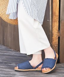 バックゴムジュートフラットサンダル