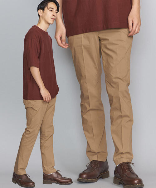 BEAUTY&YOUTH UNITED ARROWS(ビューティーアンドユースユナイテッドアローズ)の「BY タイプライター ノープリーツ テーパード パンツ -MADE IN JAPAN-(その他パンツ・メンズ・ネイビー/ベージュ/オリーブ/ブラック/ダークグレー・LARGE/MEDIUM/SMALL/X-LARGE)」の3枚目の写真