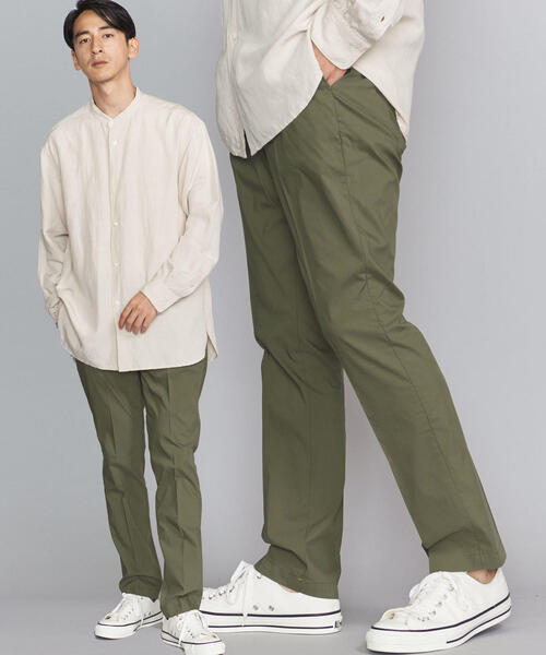 BEAUTY&YOUTH UNITED ARROWS(ビューティーアンドユースユナイテッドアローズ)の「BY タイプライター ノープリーツ テーパード パンツ -MADE IN JAPAN-(その他パンツ・メンズ・ネイビー/ベージュ/オリーブ/ブラック/ダークグレー・LARGE/MEDIUM/SMALL/X-LARGE)」の4枚目の写真