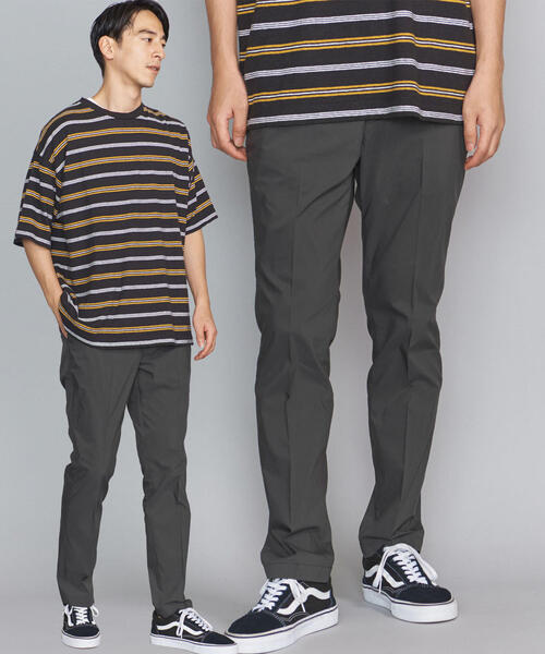 BEAUTY&YOUTH UNITED ARROWS(ビューティーアンドユースユナイテッドアローズ)の「BY タイプライター ノープリーツ テーパード パンツ -MADE IN JAPAN-(その他パンツ・メンズ・ネイビー/ベージュ/オリーブ/ブラック/ダークグレー・LARGE/MEDIUM/SMALL/X-LARGE)」の2枚目の写真