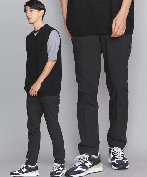 BEAUTY&YOUTH UNITED ARROWS(ビューティーアンドユースユナイテッドアローズ)の「BY タイプライター ノープリーツ テーパード パンツ -MADE IN JAPAN-(その他パンツ・メンズ・ネイビー/ベージュ/オリーブ/ブラック/ダークグレー・LARGE/MEDIUM/SMALL/X-LARGE)」の1枚目の写真