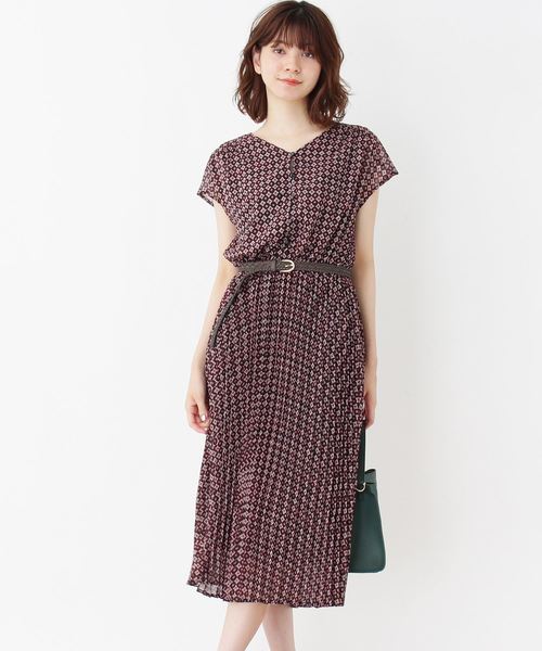 セール プリーツスカート小紋柄ワンピース ワンピース Grove グローブ のファッション通販 Zozotown セール プリーツスカート小紋柄ワンピース ワンピース Grove グローブ のファッション通販 Zozotown