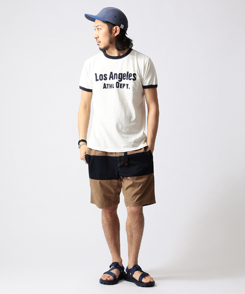 BEAMS(ビームス)の「GRAMICCI×BEAMS / 別注 ラインショーツ(その他パンツ・メンズ・カーキ/グリーン/ネイビー・LARGE/SMALL/MEDIUM)」の5枚目の写真