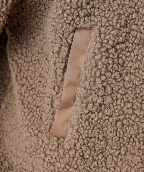 natural couture（ナチュラルクチュール）の「NEWボアブルゾン（ブルゾン・レディース・ベージュ/ピンク/ミント/モカ・FREE）」の10枚目の写真