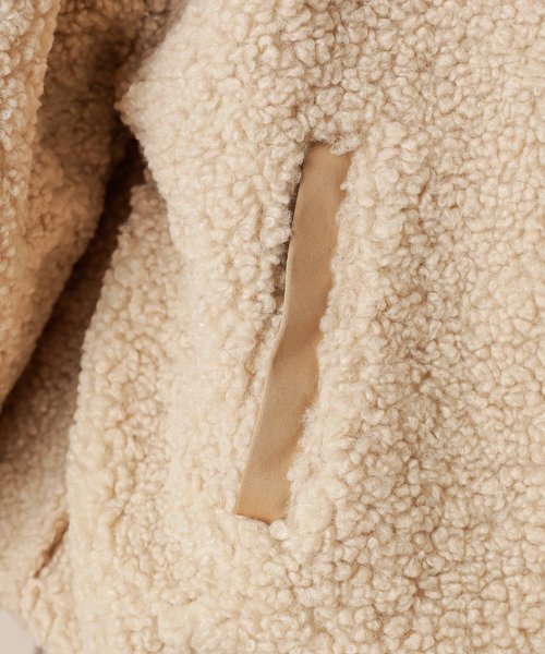 natural couture（ナチュラルクチュール）の「NEWボアブルゾン（ブルゾン・レディース・ベージュ/ピンク/ミント/モカ・FREE）」の17枚目の写真