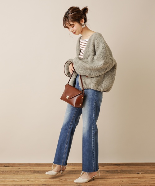 natural couture（ナチュラルクチュール）の「NEWボアブルゾン（ブルゾン・レディース・ベージュ/ピンク/ミント/モカ・FREE）」の18枚目の写真