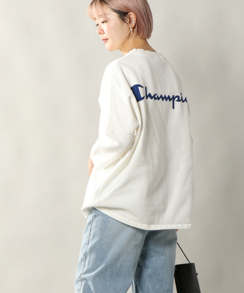 Champion（チャンピオン）の「Champion チャンピオン ビッグシルエットクルースウェット（スウェット・レディース・ホワイト/グレー/ブラック/ネイビー・S/L/M）」の11枚目の写真