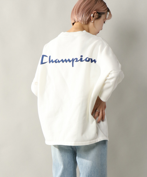 Champion（チャンピオン）の「Champion チャンピオン ビッグシルエットクルースウェット（スウェット・レディース・ホワイト/グレー/ブラック/ネイビー・S/L/M）」の12枚目の写真