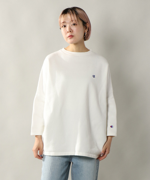 Champion（チャンピオン）の「Champion チャンピオン ビッグシルエットクルースウェット（スウェット・レディース・ホワイト/グレー/ブラック/ネイビー・S/L/M）」の14枚目の写真