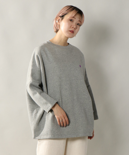 Champion（チャンピオン）の「Champion チャンピオン ビッグシルエットクルースウェット（スウェット・レディース・ホワイト/グレー/ブラック/ネイビー・S/L/M）」の16枚目の写真