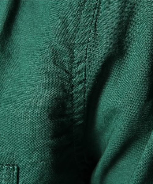 CIAOPANIC TYPY(チャオパニックティピー)の「綿麻7分袖レギュラーシャツ(シャツ/ブラウス・メンズ・ホワイト/ネイビー/グリーン/マスタード/ブルー/ブラック・MEDIUM/SMALL/LARGE)」の14枚目の写真