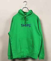 SU:【一部WEB限定カラー】SHIPS ロゴ ビッグシルエット エンブロイダリー パーカー(トレーナー)