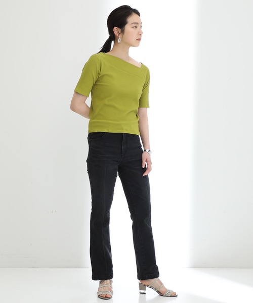 STUDIOUS(ステュディオス)の「【STUDIOUS】ライトストレッチ フレアデニム(デニムパンツ・レディース・ブラック/ライトブルー・1/2)」の15枚目の写真